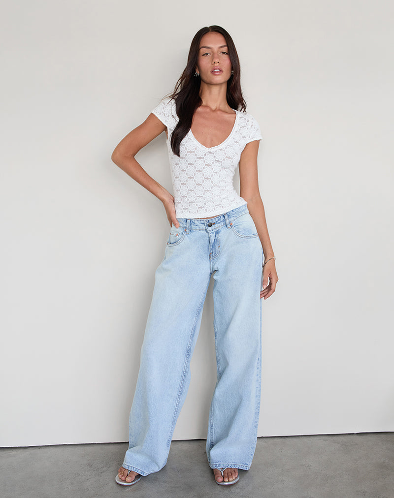 Image of Sanjana Top in Lace Ivory