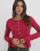 Image of Sartini Long Sleeve Top in Sheer Knit Red