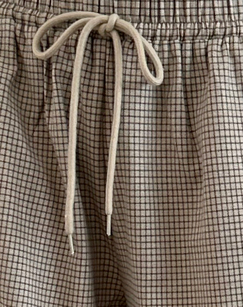 Grey Check Oversized Trouser | Sasari – motelrocks.com