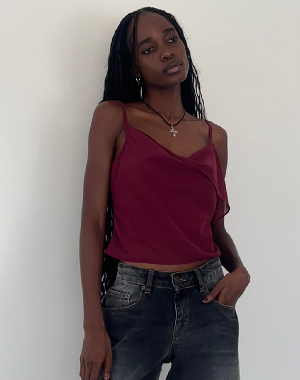 Satisha Top in Chiffon Plum