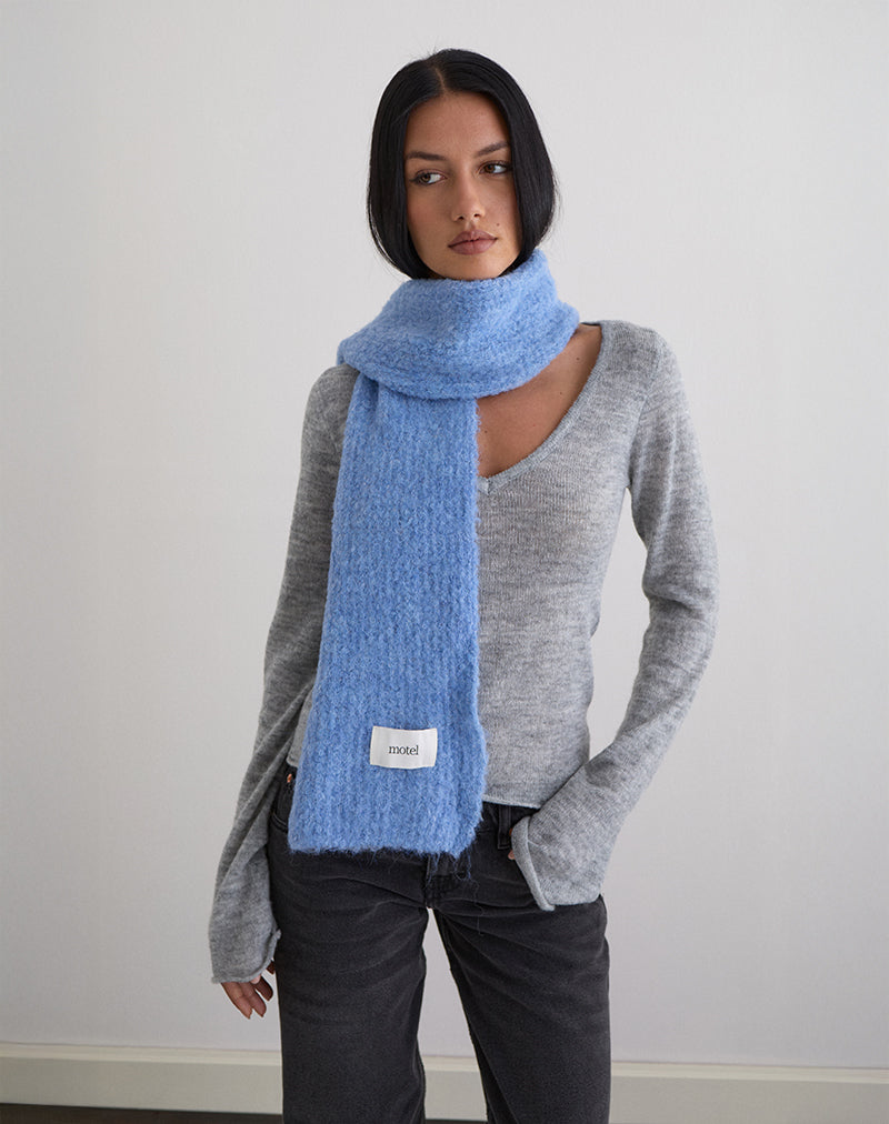 Image of Scarf in Plain Blue