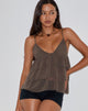 Image of Selvina Frill Cami Top in Olive