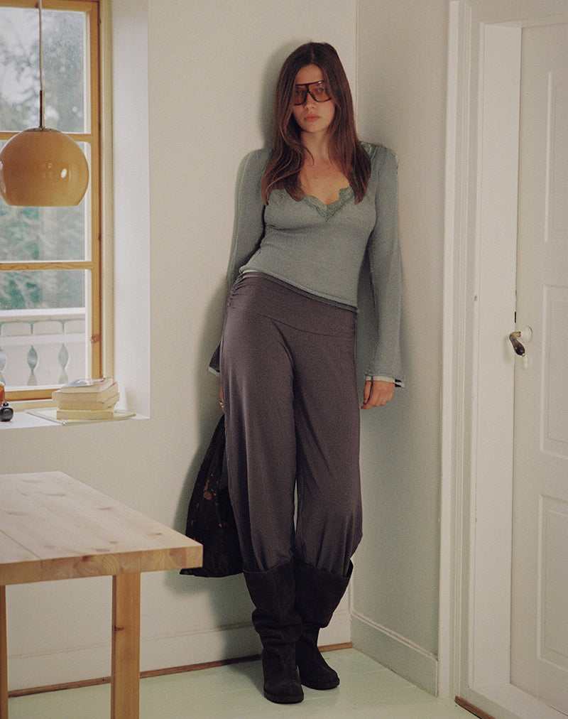 Bali Balloon Trouser in Peppercorn
