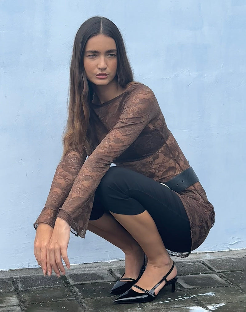 Dark Brown Long Sleeve Mini Dress | Sevila motelrocks.com Dark Brown Long Sleeve Mini Dress | Sevila motelrocks.com