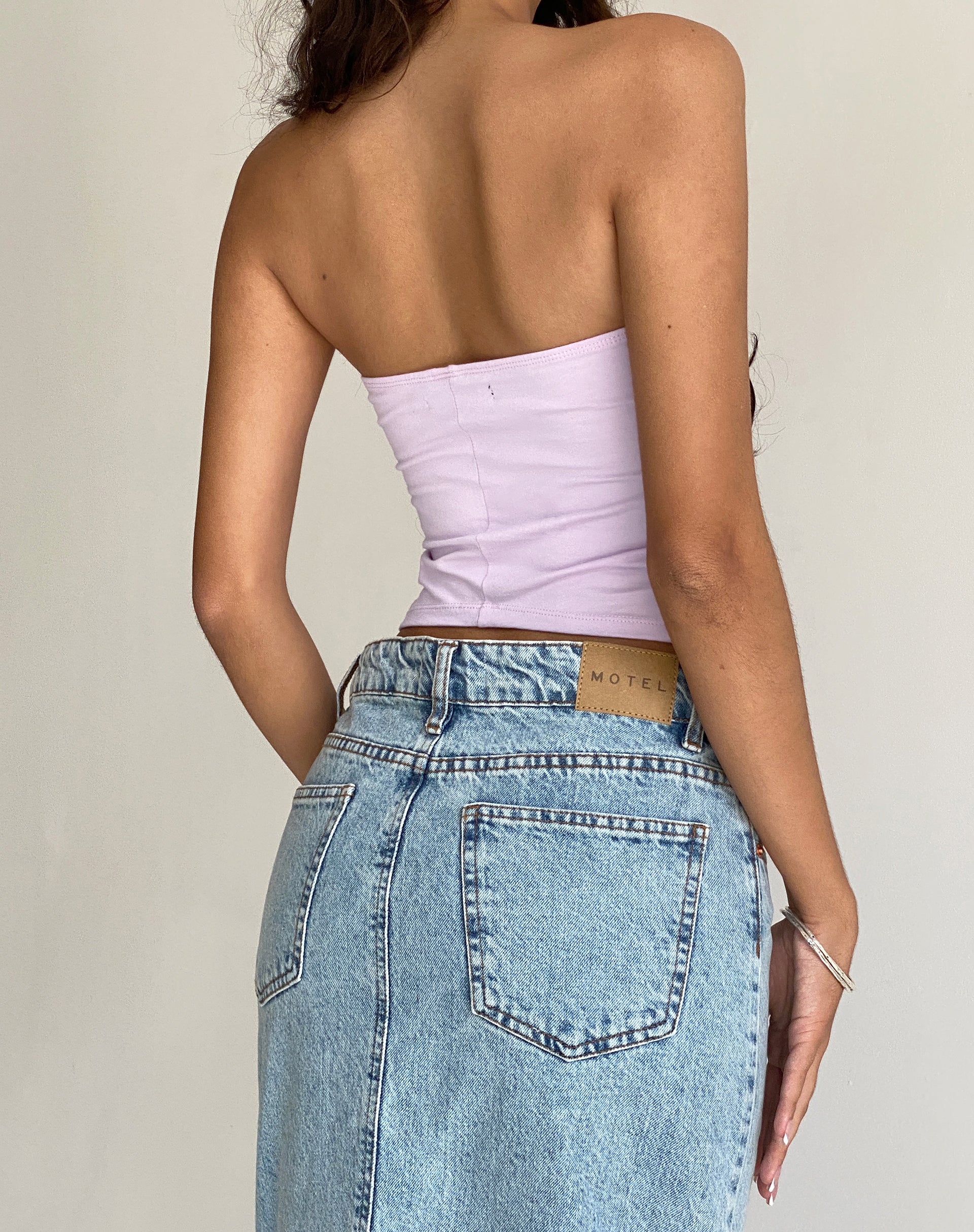 Image of Shae Bandeau Top in Soft Lilac