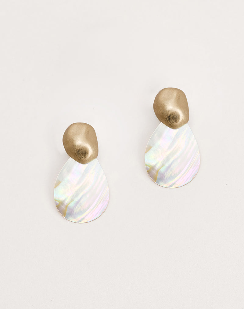 Shell Disc Drop Earrings