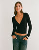 Image of Sheon Long Sleeve Top in Rib Black
