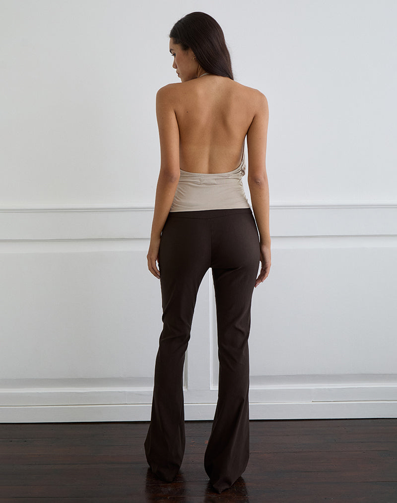 Image of Sherlyn Halter Top in Cupro Oatmilk