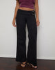 Image of Falitasa Trouser in Twil Black with Buckle