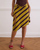 Image of Sherry Split Midi Skirt in Stripe Retro Yellow