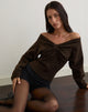 Image of Sikuna Bow Jumper in Brown