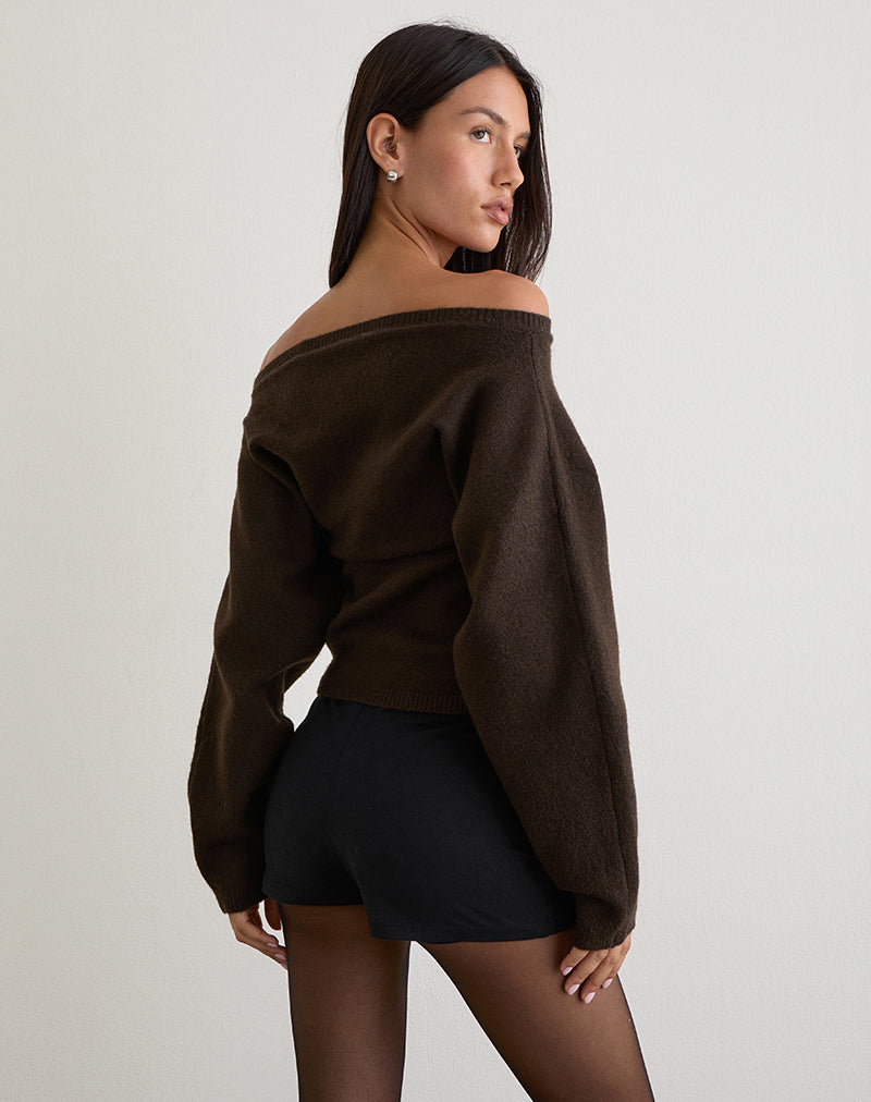 Image of Sikuna Bow Jumper in Brown