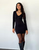 Image of Silsali Lycra Mini Dress in Black