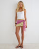 Image of Sirna Skirt in Double Layer Sequin Lace Lime and Pink