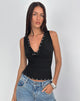 Image of Slater Studded Top in Rayon Jersey Black