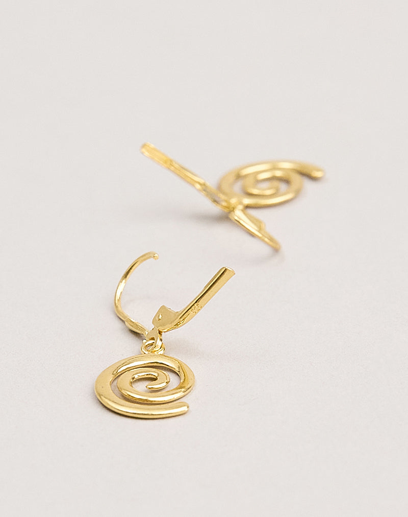Image of Gold Plated Small Swirl Earrings