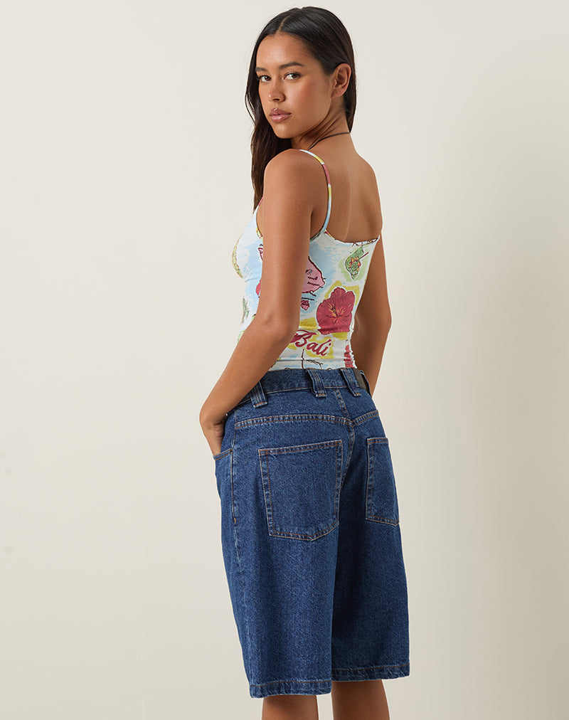 Image of Solay Cami Top in Bali Blue