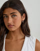 Image of Square Sterling Silver Creole Hoop Earrings