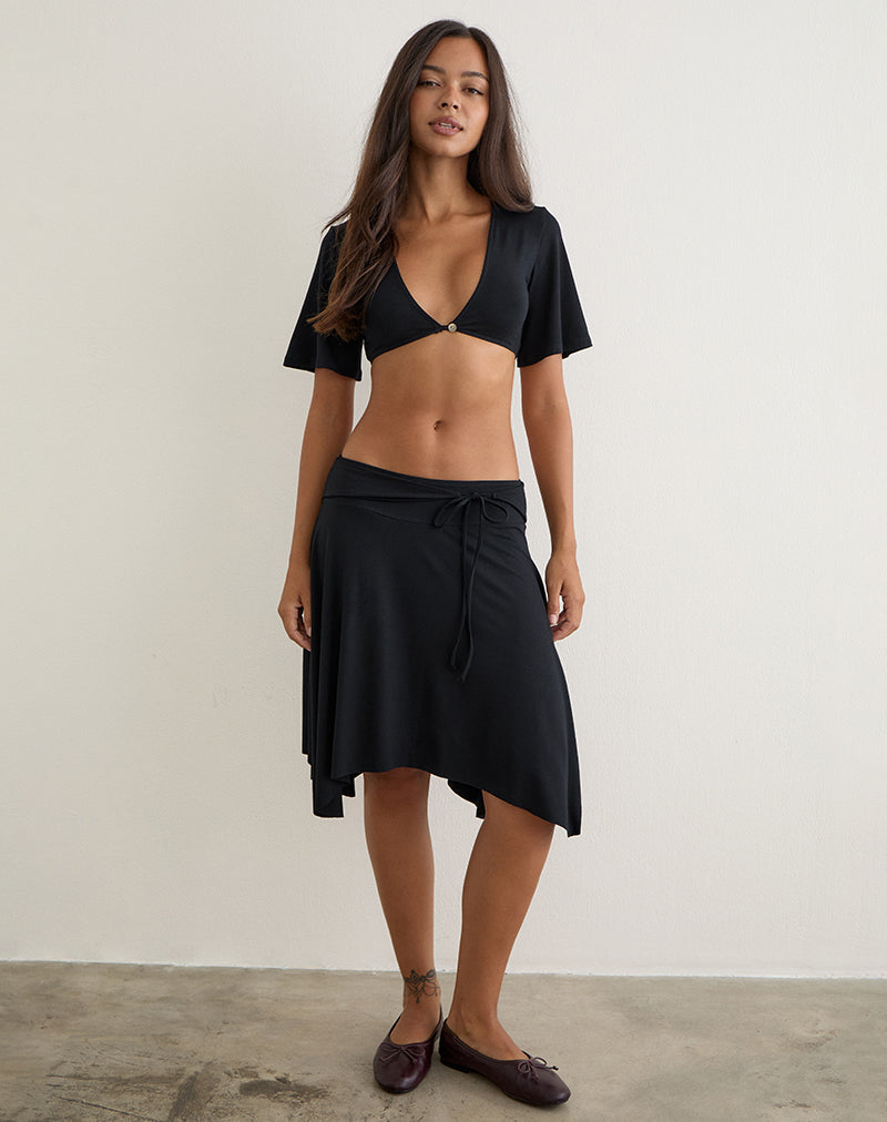 Image of Stapa Cropped Bolero Top in Black