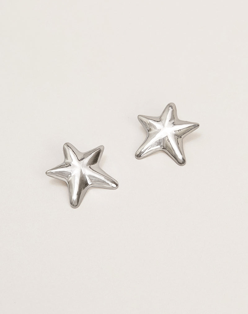Silver Plated Star Earrings