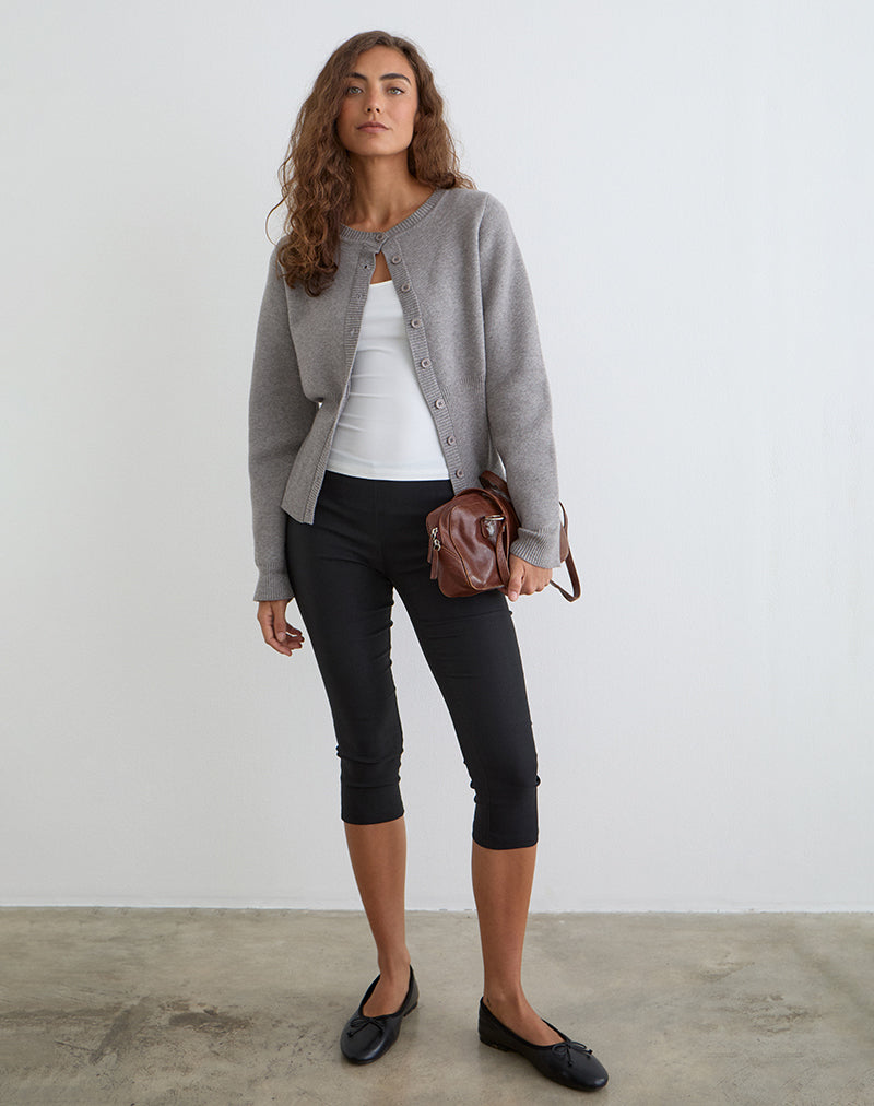 Image of Subra Long Sleeve Cardigan in Grey