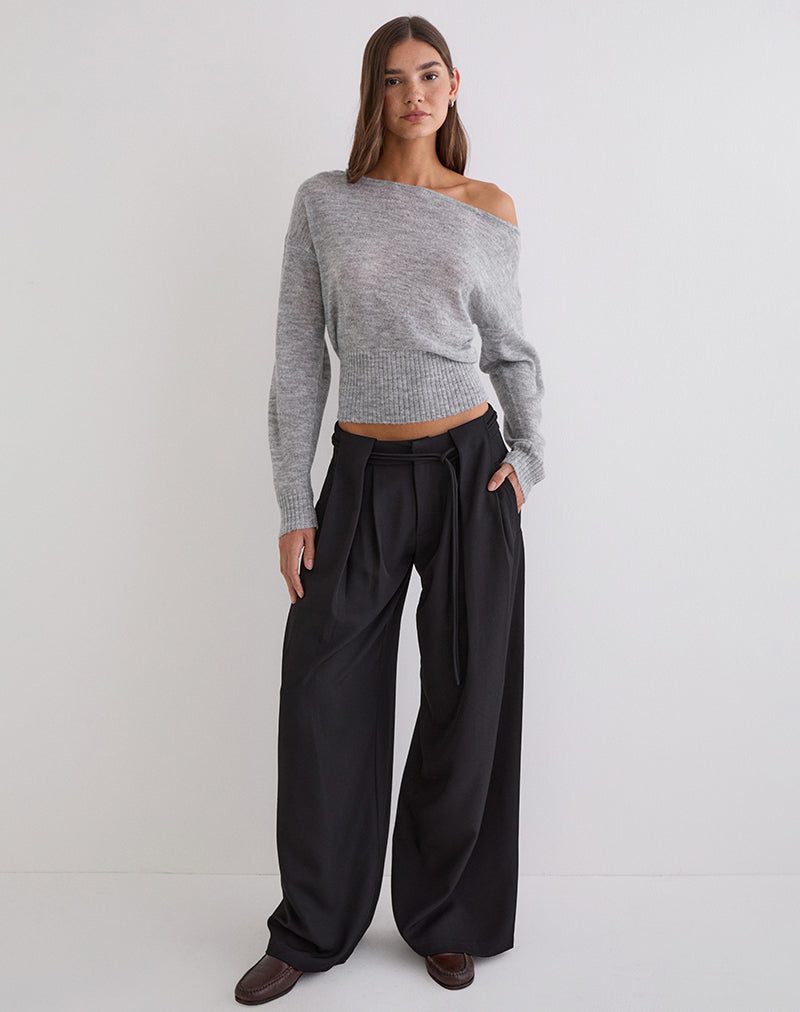Rivela Tie Waist Trouser in Black