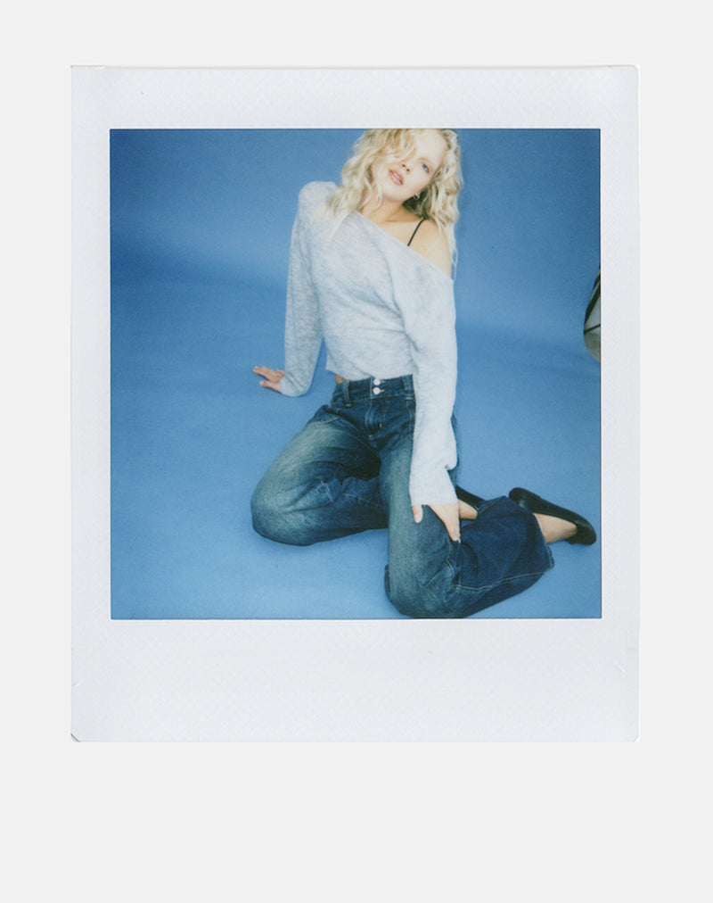 Suena Asymmetric Jumper in Grey