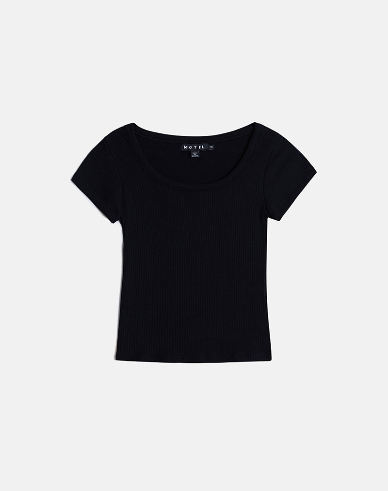 Image of Sumala Tee in Thick Rib Black