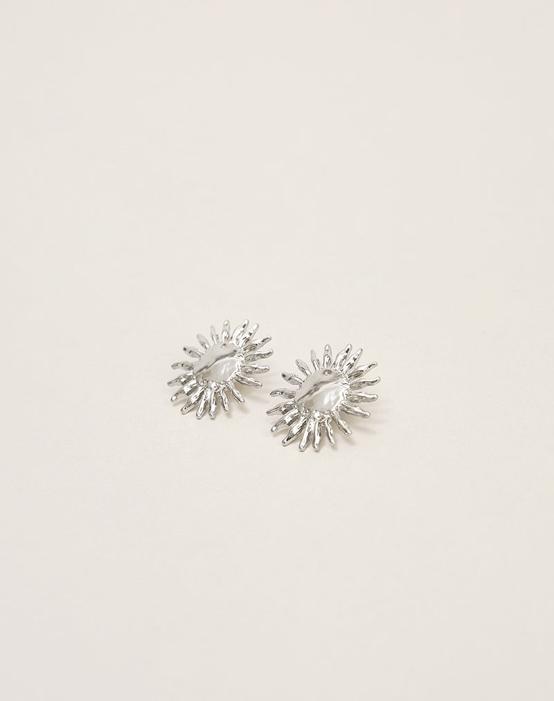 Image of Silver Plated Sun Earrings