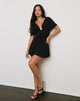 Image of Sunmi Mini Dress in Cupro Black