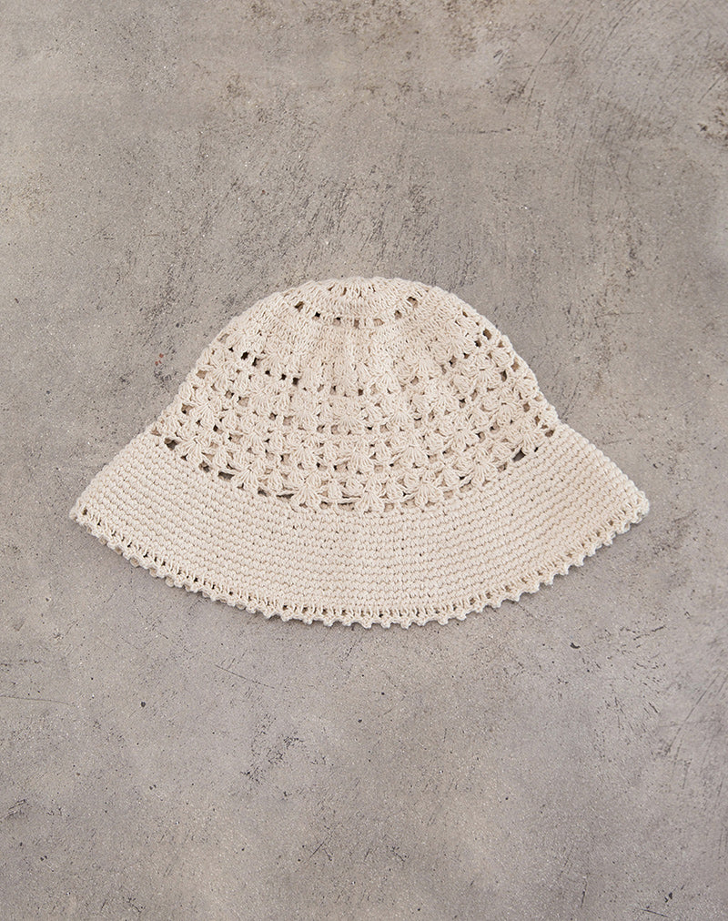 Image of Suno Bucket Hat in Crochet Ivory