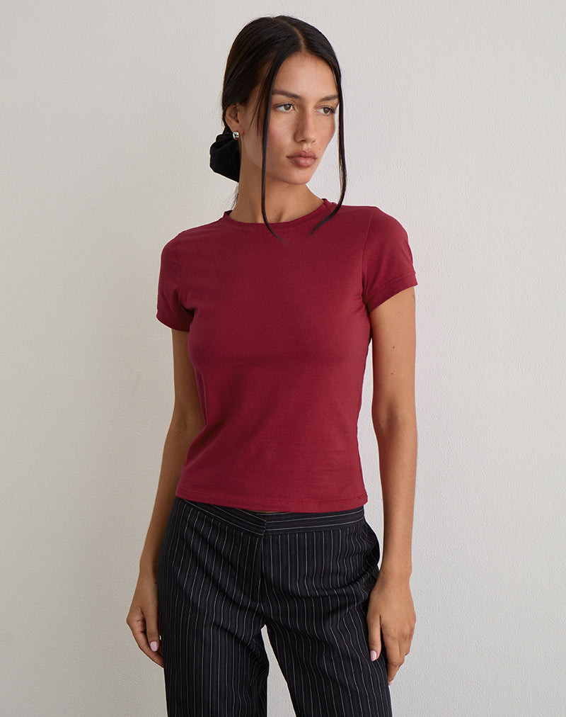 Sutin Tee in Adrenaline Red