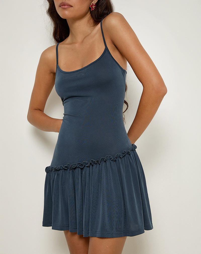 Image of Suvi Cami Mini Dress in Ocean Storm