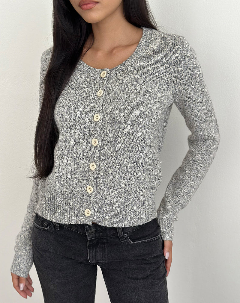 Talira Cardigan in Knit Dark Grey Marl