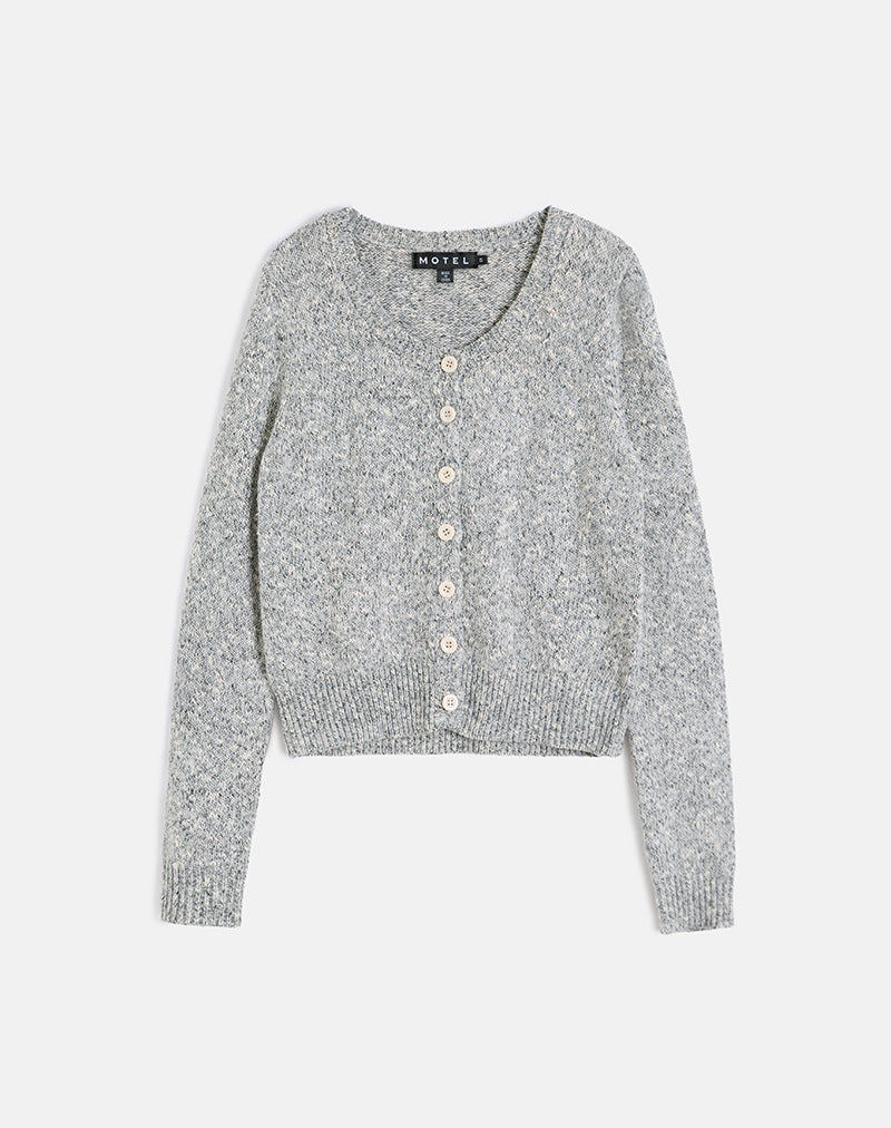Image of Talira Cardigan in Knit Dark Grey Marl