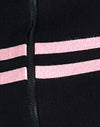 Black with Pink Stripe