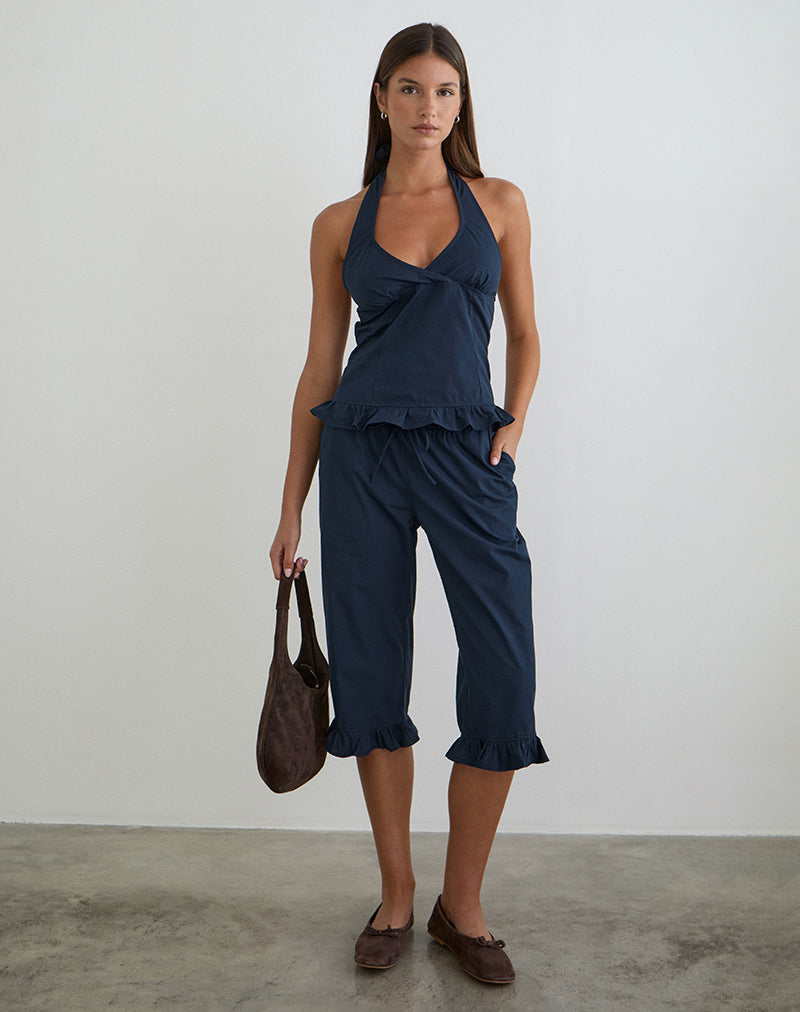 Image of Tenison Capri Trouser in Dark Navy