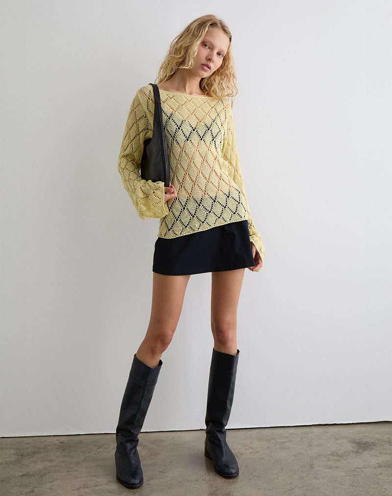 Image of Tate Jumper in Metallic Lemon