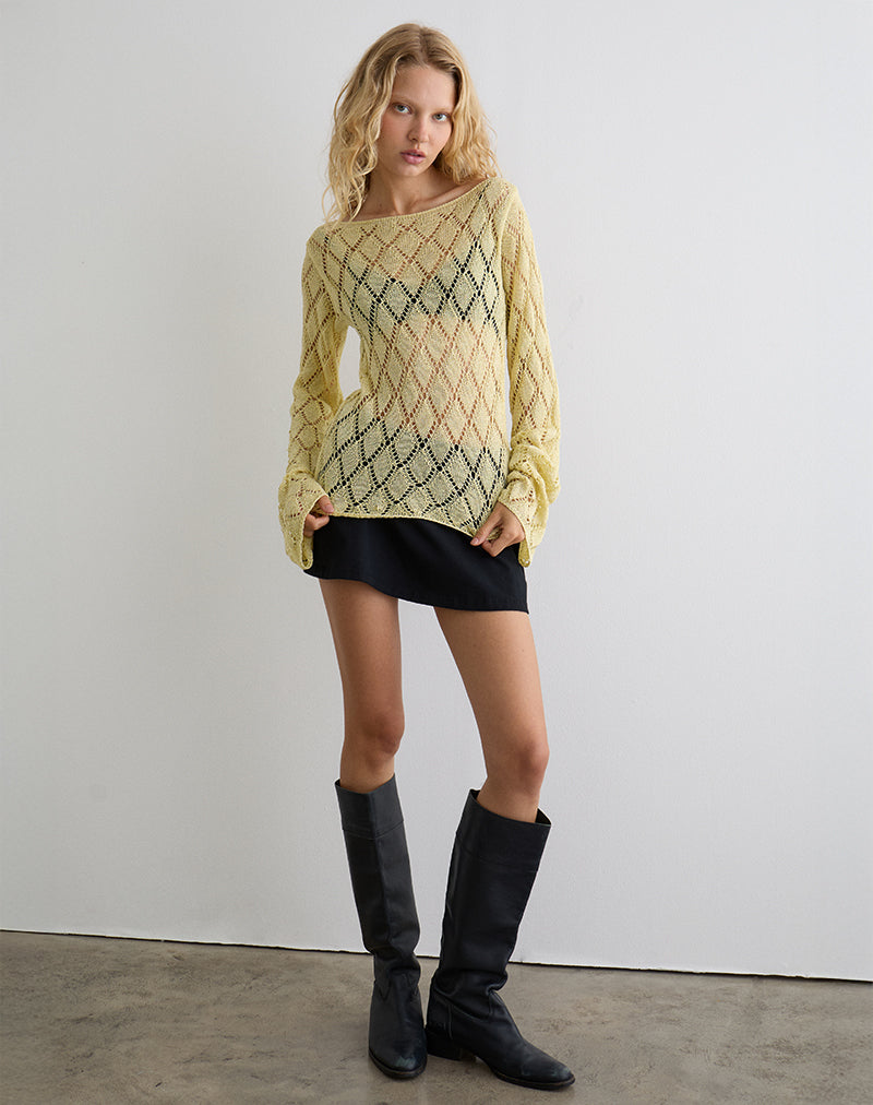 Image of Tate Jumper in Metallic Lemon