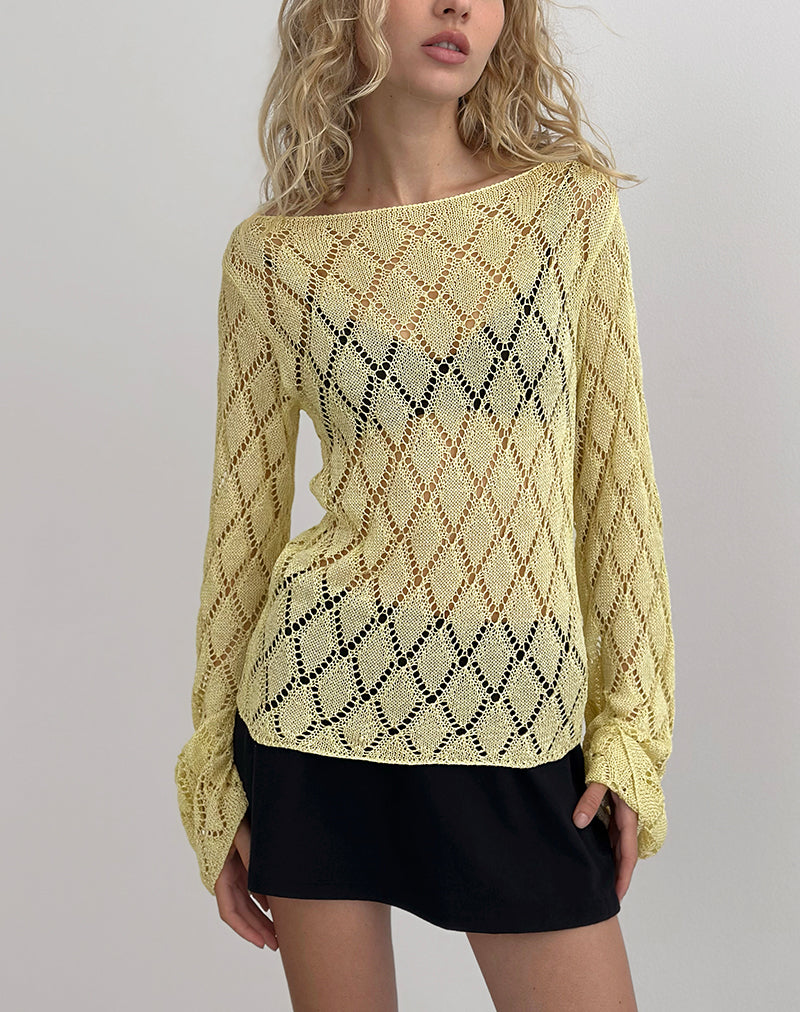 Image of Tate Jumper in Metallic Lemon