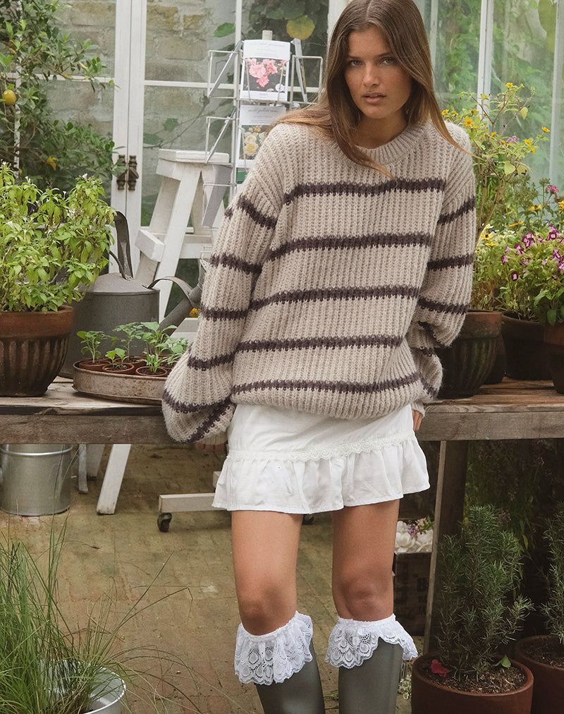 Image of Namirta Jumper in Mono Stripe Oat