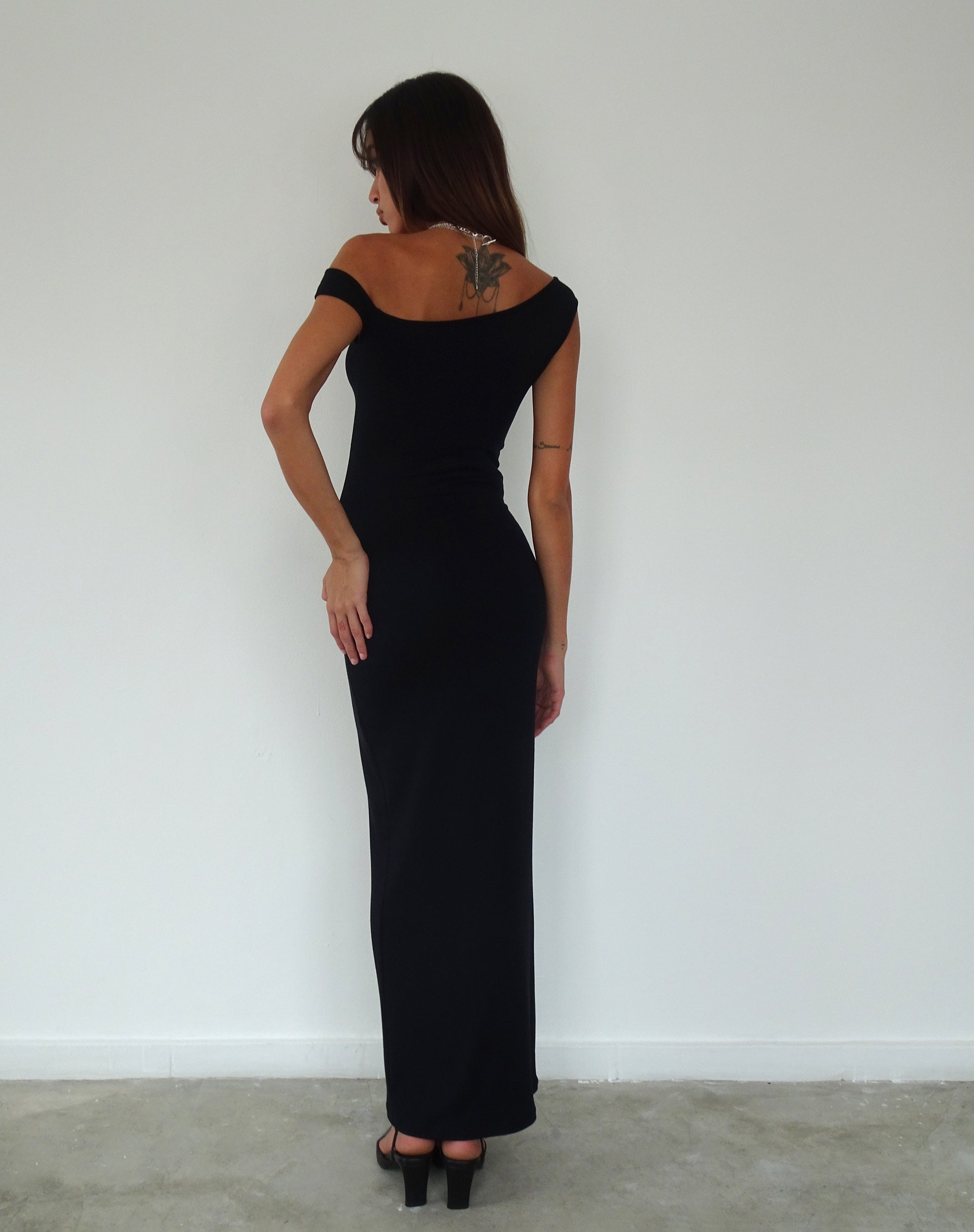 Image of Tehyun Maxi Dress in Rib Black