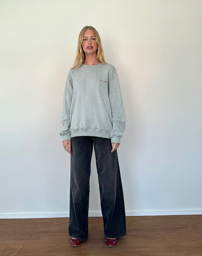Image of Tillie Jumper in Ecru with Motel Cashmere Embroidery