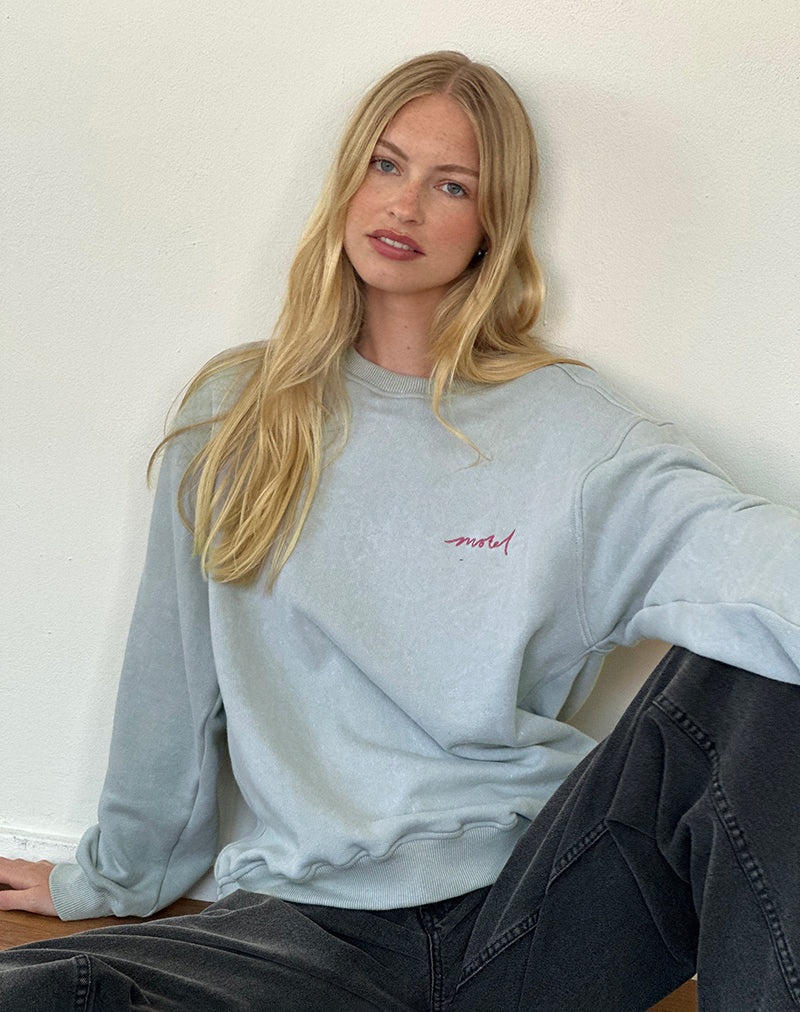 Tillie Jumper in Ecru with Motel Cashmere Embroidery