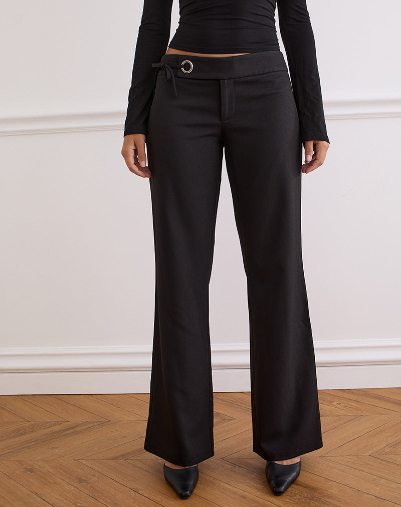 Image of Tova Tie Tailoring Trousers in Black