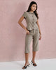 Image of Tunian Capri Trouser in Tailoring Light Taupe