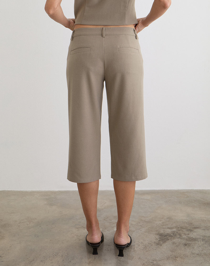 Image of Tunian Capri Trouser in Tailoring Light Taupe