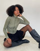 Image of Tuzifa Cropped Jumper in Olive