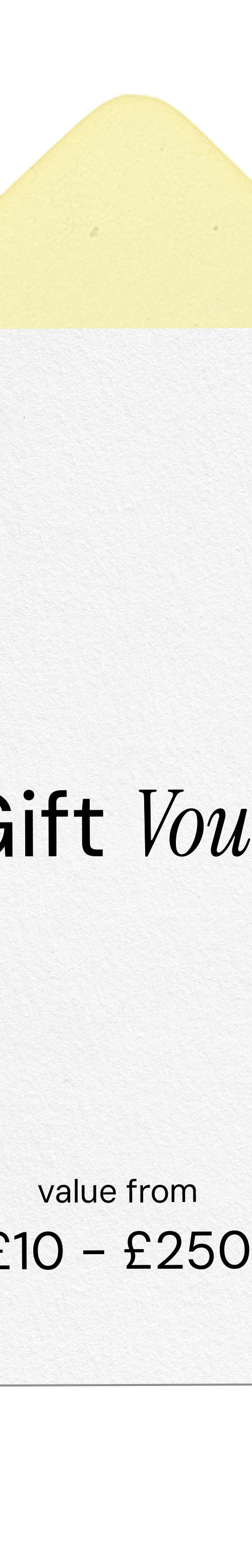 E-gift voucher with a yellow envelope on a white background