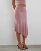 Image of Cinta Low Rise Midi Skirt in Dusty Pink